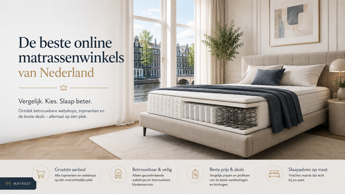 Beste online matrassenwinkels van Nederland met Matrest.nl